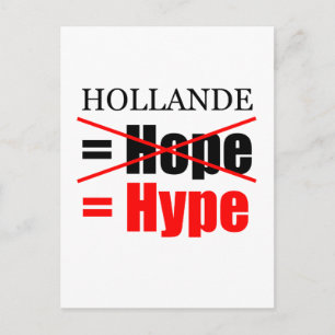Hollande Not Hope = Hype- V Postcard Postkarte