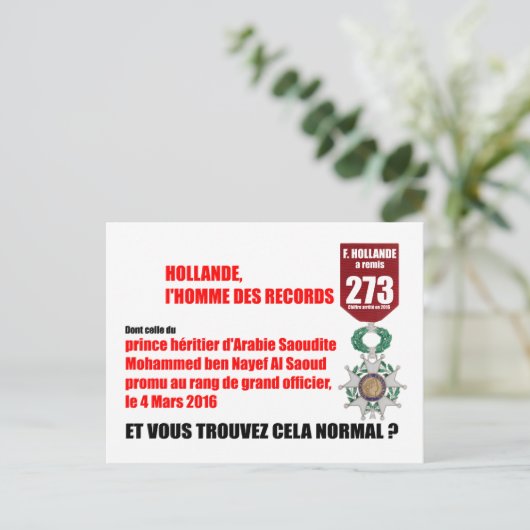 Hollande Record Legions d'Honneur - H Postcard Postkarte (Stehend Vorderseite)