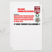 Hollande Record Legions d'Honneur - Letterhead Briefpapier (Vorne/Hinten)