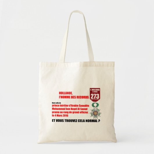 Hollande Record Legions d'Honneur - Tote Bag Tragetasche (Vorne)