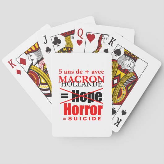 Hollande und Macron c'est l'Horreur cartes Poker Spielkarten (Rückseite)
