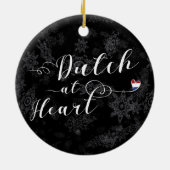 Holländer am Herzen, Weihnachtsbaum-Verzierung Keramikornament (Hinten)