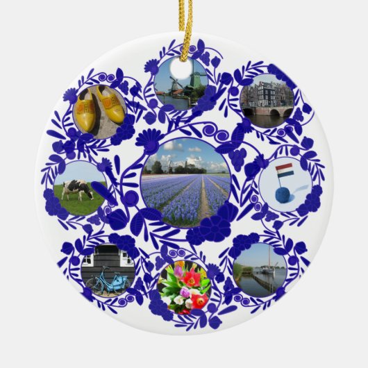 Holländer Delfts blaue Delftware Art Holland Keramik Ornament (Vorne)