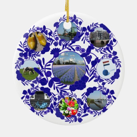 Holländer Delfts blaue Delftware Art Holland Keramik Ornament (Hinten)