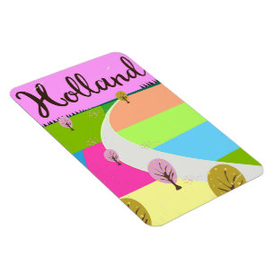 Holländer Felder Reiseplakat Magnet