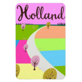 Holländer Felder Reiseplakat Magnet (Vertikal)