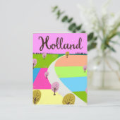 Holländer Felder Reiseplakat Postkarte (Stehend Vorderseite)