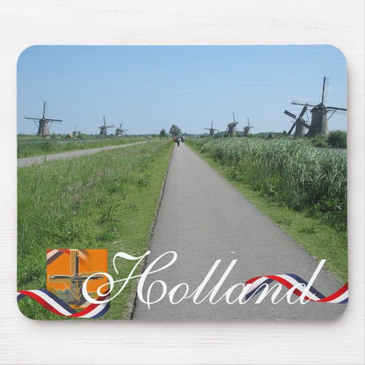 Holländer mahlt Holland-Text-Andenken Mousepad (Vorne)