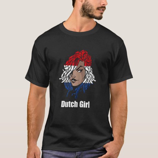Holländisch Girl Dreadlocks Hair Holland Dut T-Shirt (Vorderseite)
