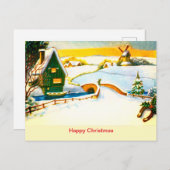 Holländisch glückliche Weihnachten Postkarte (Vorne/Hinten)