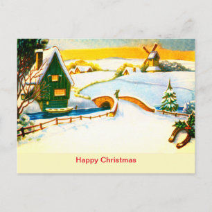 Holländisch glückliche Weihnachten Postkarte