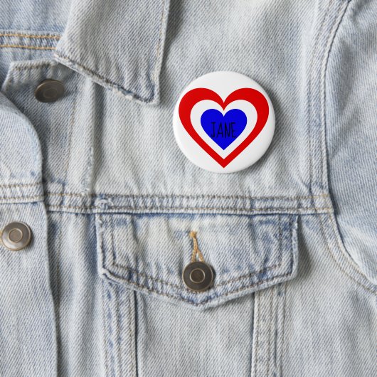 Holländisch Holland Herz Flag Button (Beispiel)