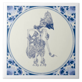 Holländisch-indonesische Schattenpuppe Delft Blauw Fliese
