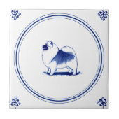 Holländisch Style Keeshond Fliese (Vorderseite)