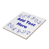 Holländische Blue Add-Text-Keramik Fliese (Seite)