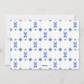 Holländische Blumenkarte Feiertagskarte (Rückseite)