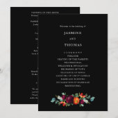 Holländische Florals zum Black Vintage Hochzeitspr Programm (Vorne/Hinten)