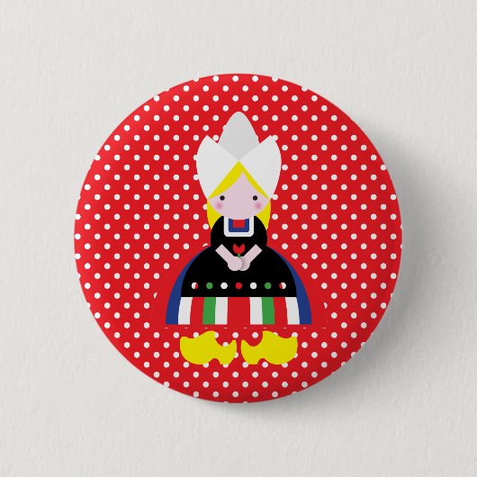 Holländische Frau Button (Vorderseite)