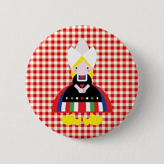 Holländische Frau Button (Vorderseite)