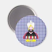 Holländische Frau Magnet (Vorderseite/Rückseite)