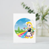 Holländische Frau Postkarte (Stehend Vorderseite)