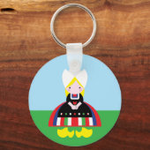 Holländische Frau Schlüsselanhänger (Vorderseite)