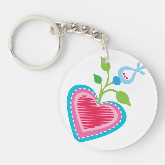 Holländische Gartenherz Schlüsselanhänger (Vorderseite)