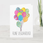 Holländische Geburtstagskarte Karte (Vorderseite)