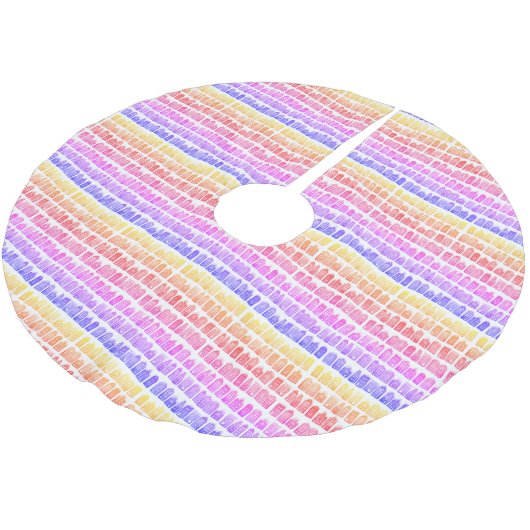 Holländische Häuser Amsterdam Farbenfrohe Wasserfa Polyester Weihnachtsbaumdecke (Schrägansicht)