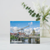Holländische Holzbrücke Postkarte (Stehend Vorderseite)