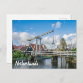 Holländische Holzbrücke Postkarte (Vorne/Hinten)