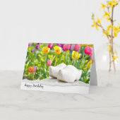 Holländische Holzschuhe aus Tulpengarten Karte (Gelbe Blume)