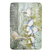 Holländische Jugendherbergen und Gänse Badematte (Vorderseite Vertikal)