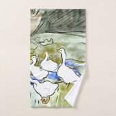Holländische Jugendherbergen und Gänse Badhandtuch Set (Handtuch)