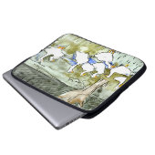 Holländische Jugendherbergen und Gänse Laptopschutzhülle (Vorne Knopf)