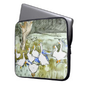 Holländische Jugendherbergen und Gänse Laptopschutzhülle (Vorderseite Links)