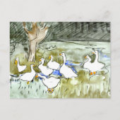 Holländische Jugendherbergen und Gänse Postkarte (Vorderseite)