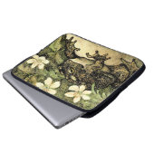 Holländische Jugendstil-Toad und Dogwood Laptopschutzhülle (Vorne Knopf)