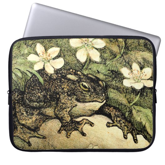 Holländische Jugendstil-Toad und Dogwood Laptopschutzhülle (Vorderseite)