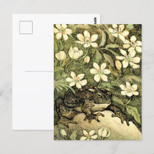 Holländische Jugendstil-Toad und Dogwood Postkarte