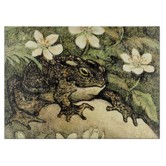 Holländische Jugendstil-Toad und Dogwood Schneidebrett (Vorderseite)