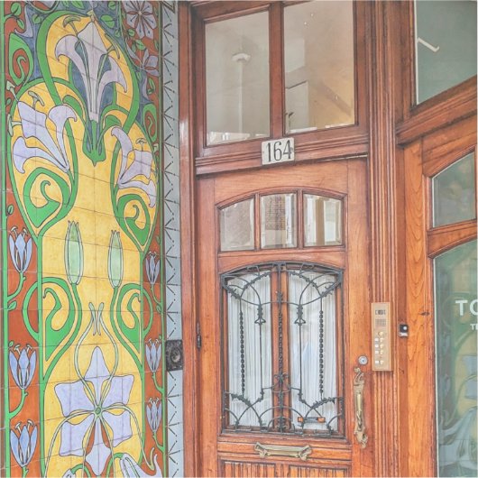 Holländische Jugendstil-Tür Aufkleber (Vorderseite)