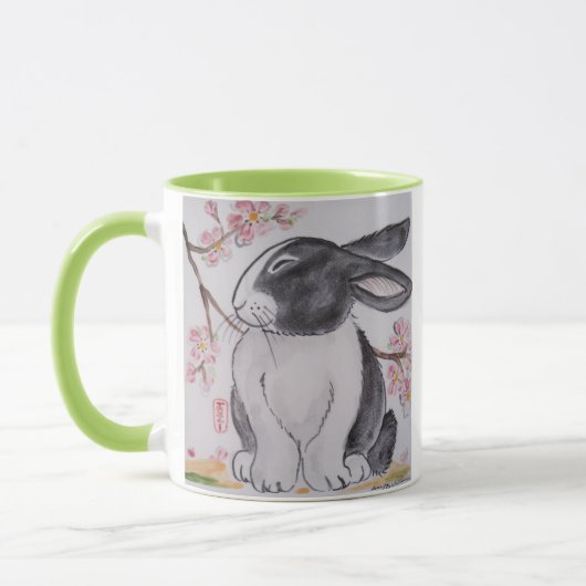 Holländische Kaninchen & Cherry Blossom Tasse - So (Links)