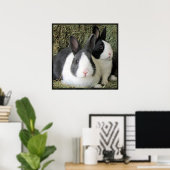 Holländische Kaninchen, große Leinwand Foto Poster (Heimbüro)