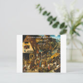 Holländische Kunst & berühmtes Proverb aus dem 16. Postkarte (Stehend Vorderseite)