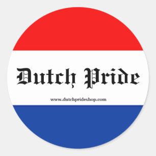 Holländische Pride-Aufkleber! Runder Aufkleber