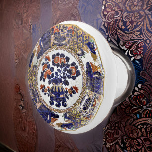 Holländische Renaissance Floral Vase Border Art Keramikknauf