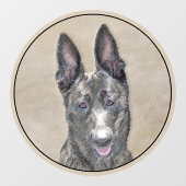 Holländische Schäfermalerei - Niedliche Original H Fensteraufkleber (Blatt)