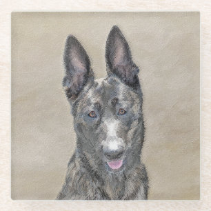 Holländische Schäfermalerei - Niedliche Original H Glasuntersetzer