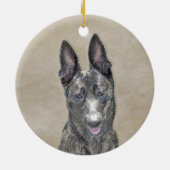 Holländische Schäfermalerei - Niedliche Original H Keramik Ornament (Hinten)